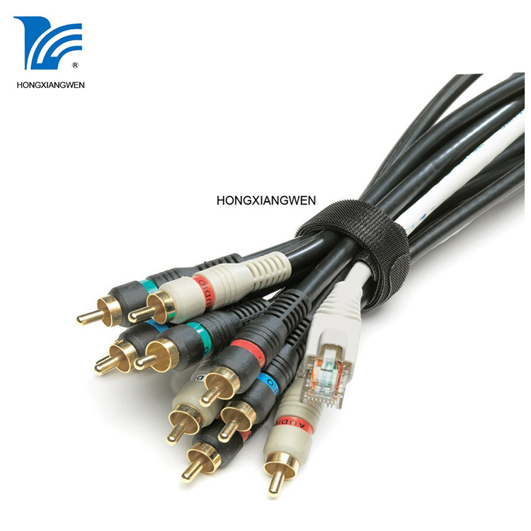 I guess you need hook and loop cable ties