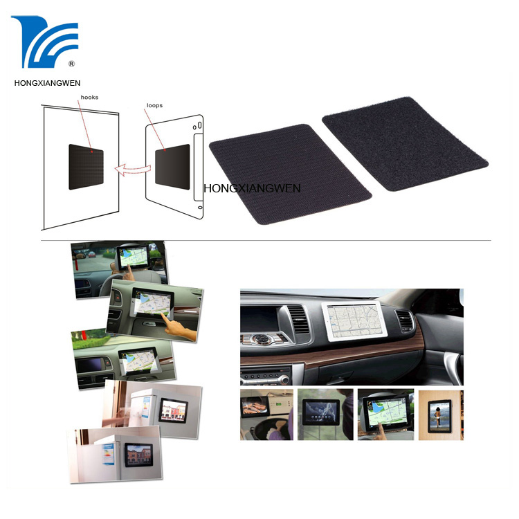 HXW Self Adhesive Black Hook and Loop Sticky Back Tape Fastener