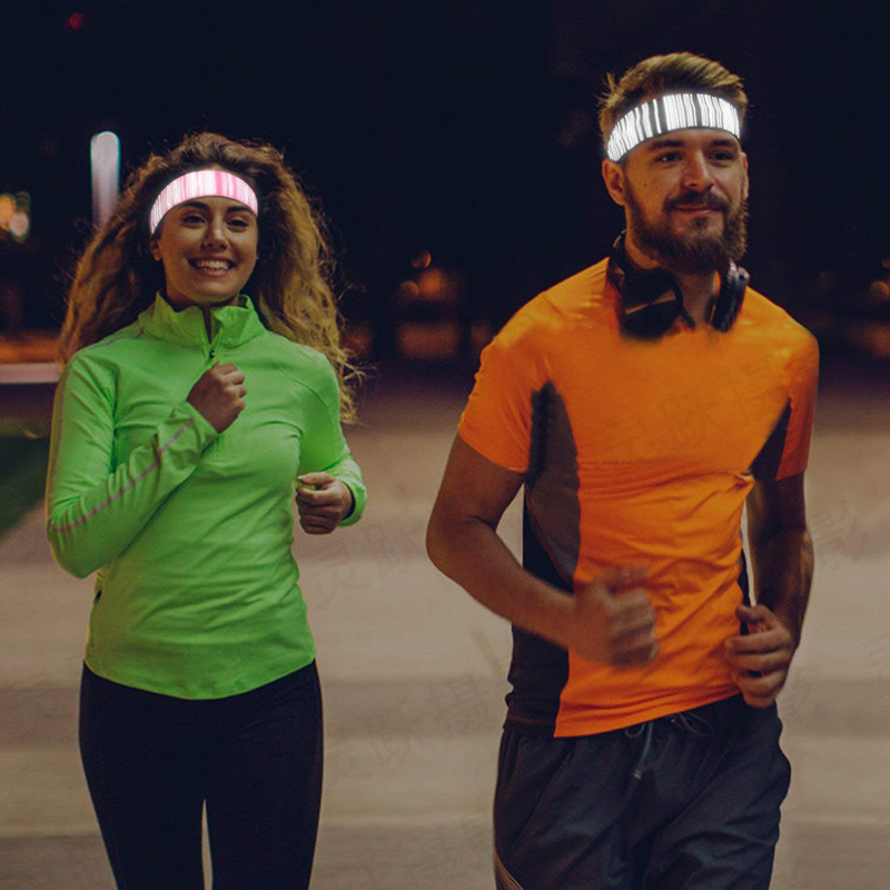 Reflective elastic headband