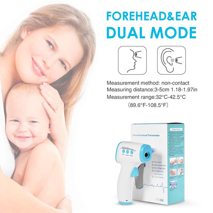 Digital Thermometer Gun Baby and Adult Non Contact Thermometer Infrared Forehead