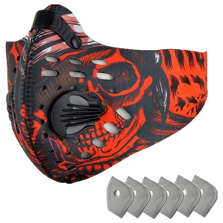 Reusable Washable Activated Carbon Dustproof Neoprene Sport Face Cover