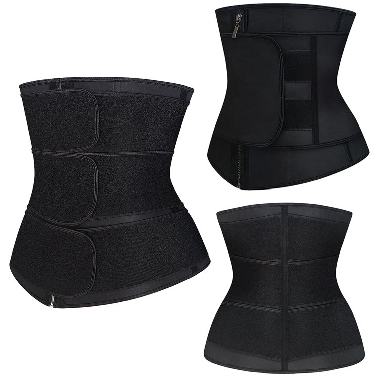 Wholesale 3 Belts 9 Steel Bone Latex Waist Trainer Corset