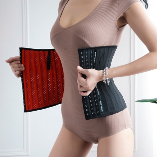 9 Steel Bone Women Slimming Latex Waist Trainer Belt