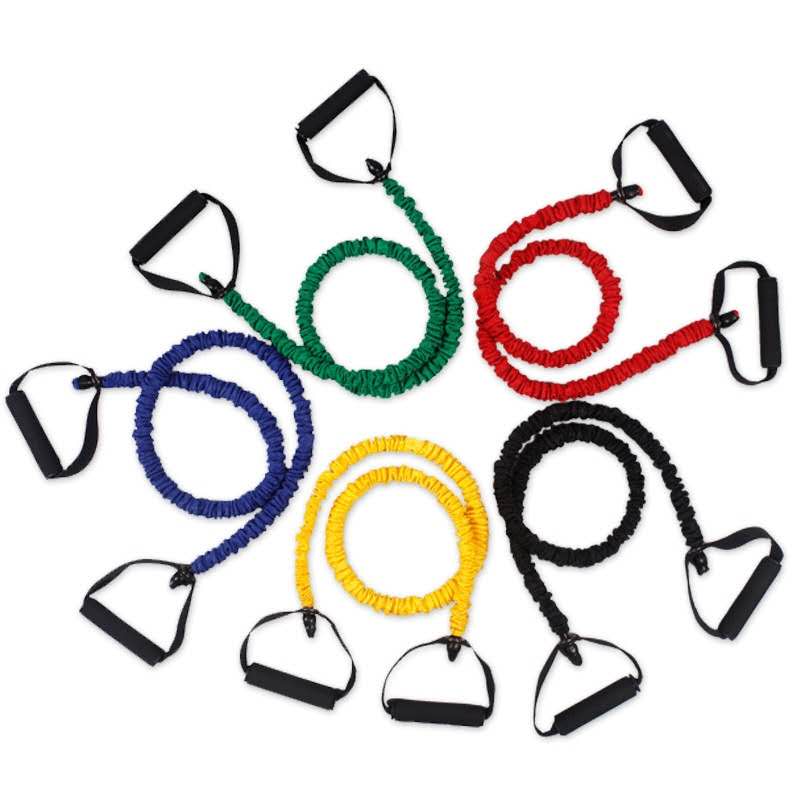 Heavy Duty Resistance Band Exercise Tube with Protective Nylon Sleeves